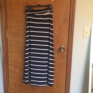 navy blue striped women’s skirt